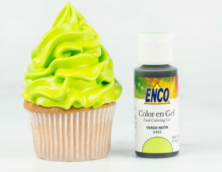 Enco Verde Neon Food Color 2432 NO TASTE! NO BITTERNESS! - Annettes Cake  Supplies